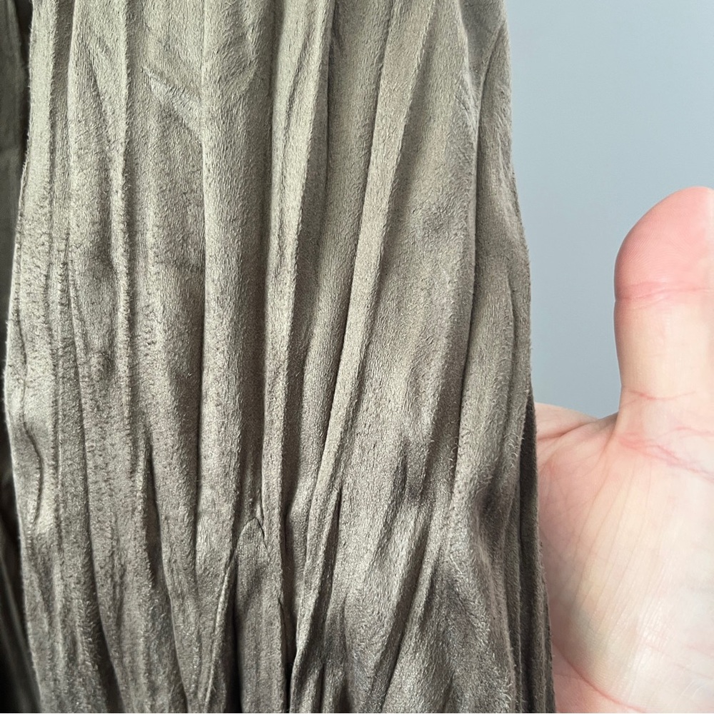 Soft Surroundings Midi Skirt Brown Pleated Crinkle Work Career Plus Size 2X - Picture 5 of 9
